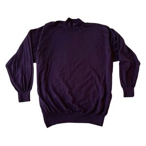 Gran Sasso Mock Neck Sweater Wool Silk Cashmere Blend